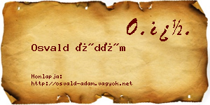 Osvald Ádám névjegykártya